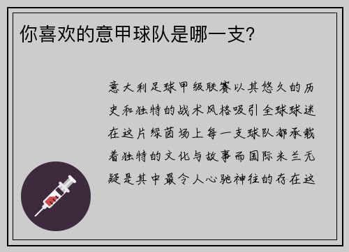 你喜欢的意甲球队是哪一支？